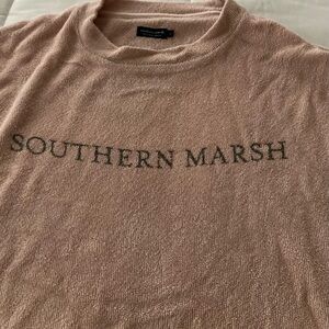 Southern Marsh Blush Terry Cloth, Sunday Morning Sweater.